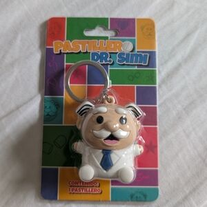 Dr. Simi Keychain with Blue Tie